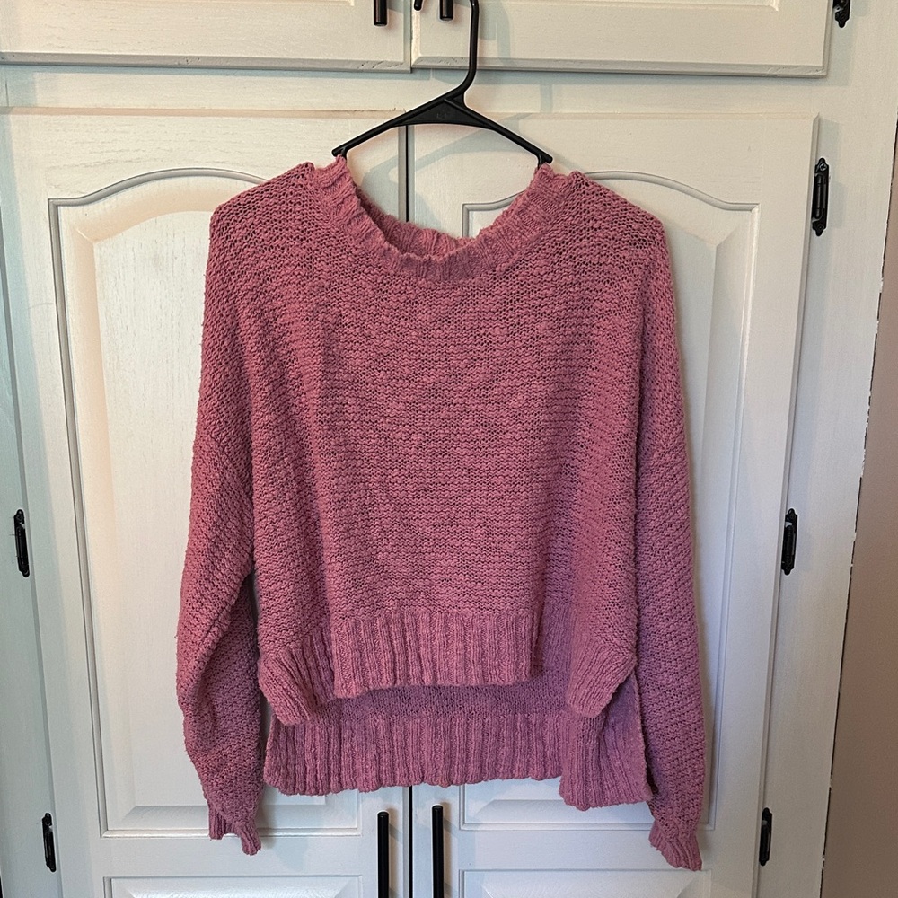 American Eagle XS Cozy Pink Knit Sweater